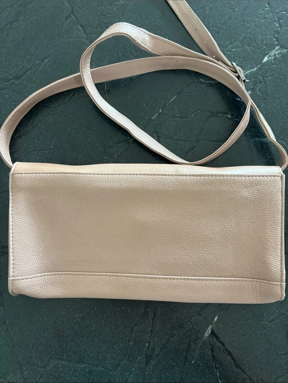 Soruka Blush Pink Leather Crossbody Bag